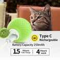 thumbnail image 4 of TFixol Remote Control LED Pet Toy Ball for Cats and Small Animals, Waterproof, Rechargeable, 55mm Diameter, Green/Yellow/Blue Options, Crazy/Normal Modes, 4-Hour Playtime, 4 of 7