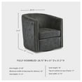 thumbnail image 7 of Signature Design by Ashley Casual Brentlow Swivel Accent Chair, Distressed Black, 7 of 7