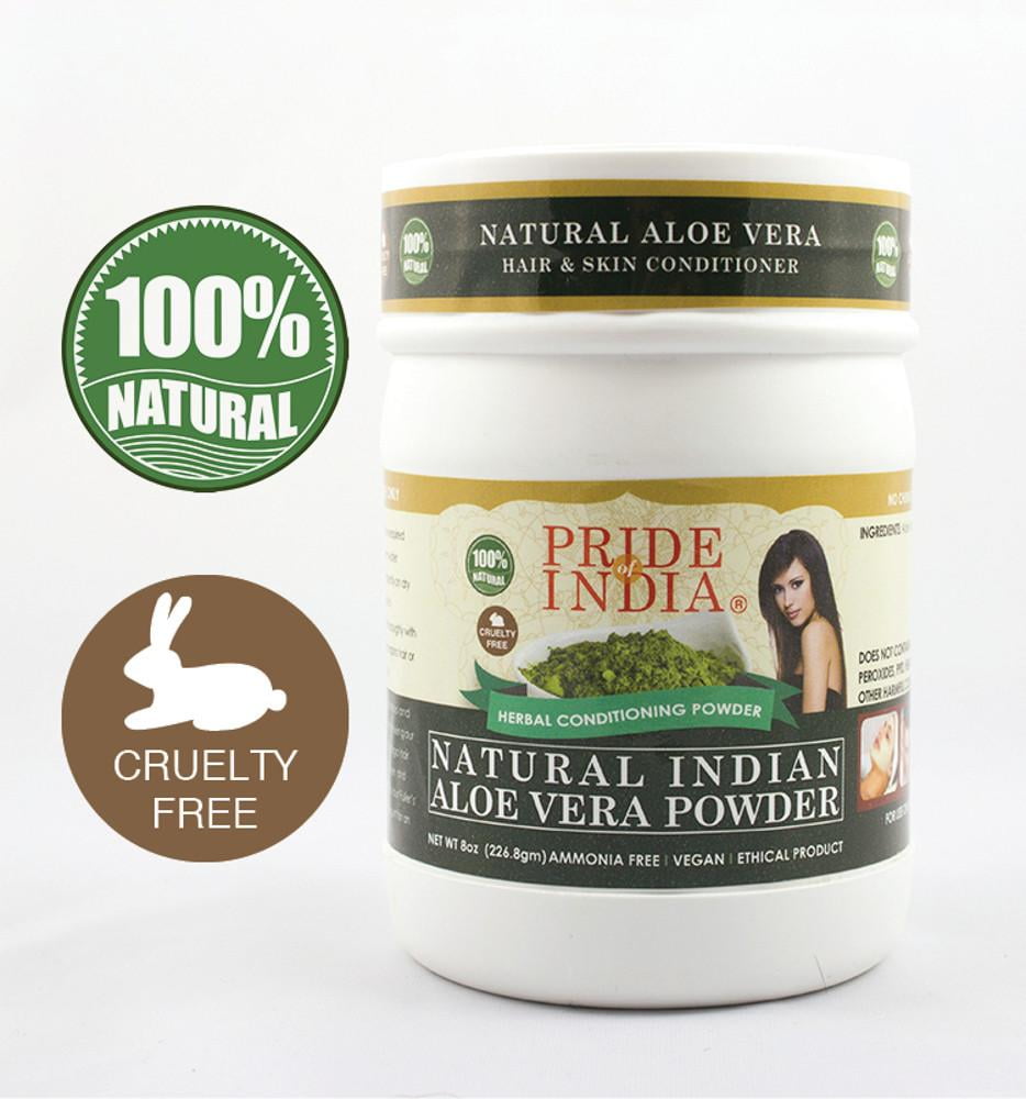 Pride of India - Indian Aloevera Herbal Hair & Skin-Conditioning Dust, Half Pound