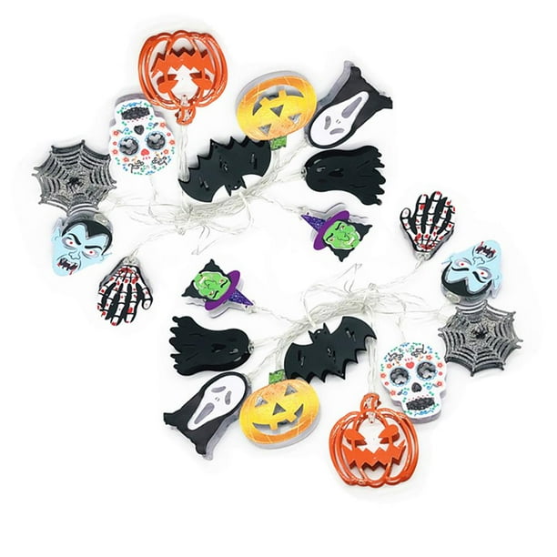 Luces Led De Calabaza De Halloween, Cadena De Luces De Murciélago Fantasma Para Decoración De Jardín De Fiesta De Carnaval Speravity HA042474-05