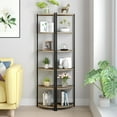Homfa 6 Tier Corner Shelf, 65'' Tall Skinny Shelf Wood Corner Shelving