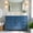 Blue [42"], variant on 60" Bathroom Vanity Base Cabinet with 2 Soft-Close Double Doors, 1 Large Drawer, 6 Small Drawers & 2 Small Flip Storage Compartments, Blue