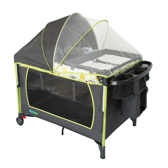 Corralito para bebé con toldo mosquitero, cuna, cambiador y caja musical Kool Baby PP-02