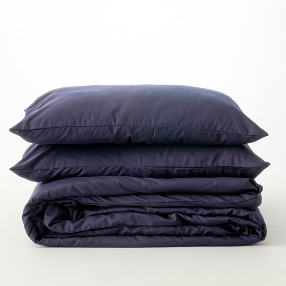 Dawn 6-Piece All-In-One Duvet Set in Navy, Full/Full XL, Duvet Cover, Insert, Shams and Bed Pillows, Soft & Fluffy