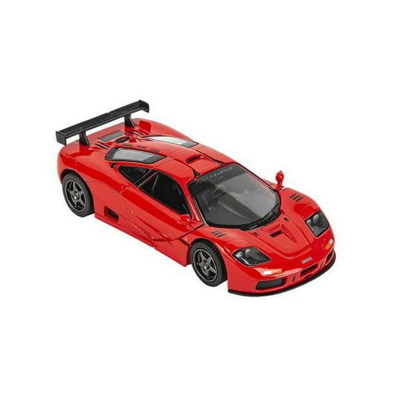 Rhode Island Novelty - Pull Back Die-Cast Metal Vehicle - 1995 MCLAREN F1 GTR (Red)(5 inch) 1:34 Scale