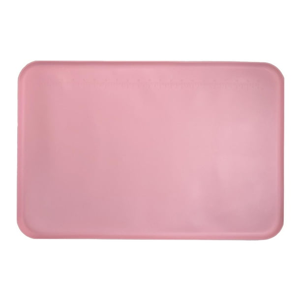 Tapete de silicona para pintar, arcilla multiusos, fácil de limpiar, tapete de silicona para manualidades Rosa