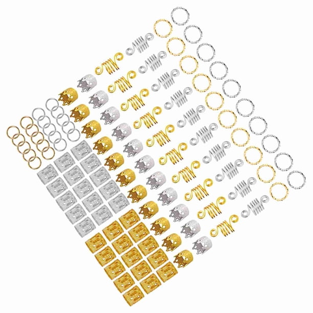 Anillos De Trenza De Pelo Dorados, 110 Piezas De Accesorios Para El Cabello Para Mujeres, Anillos De Pinzas Para El Cabello, Adornos Para El Cabello Para Trenzas, Extensiones,