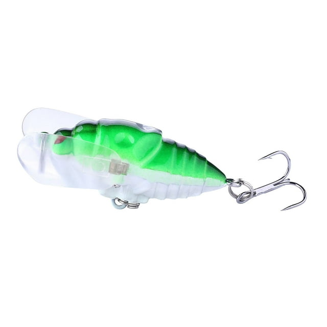 Hearth & Gear 1 Pce Attrape-Cicada Pêche Attractif en Eau Douce Poisson / Poisson Matériel Réaliste en Forme de Cicada Fournitures de Pêche Hameçon Fort Réutilisable pour Lac Étang A Grid Top Démarqueur d'Eau