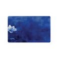 thumbnail image 3 of JML Non-Slip MicrofiberFabric & Rubber Doormat - Soft Entryway Rug for Home/Office (24"x36") - Easy Clean Door Mat for Indoor/Outdoor Use, Blue Flower Watercolor, 3 of 6