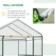 thumbnail image 5 of Outsunny 5' x 5' x 6' Mini Walk-in Greenhouse Kit, Portable Green House with 3 Tier Shleves, Roll-Up Door, and Weatherized Plastic Cover for Backyard Garden, Garden, 5 of 9