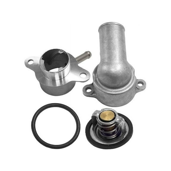 Engine Coolant Thermostat Housing Assembly - Compatible with 2004 - 2011 Chevy Aveo 2005 2006 2007 2008 2009 2010