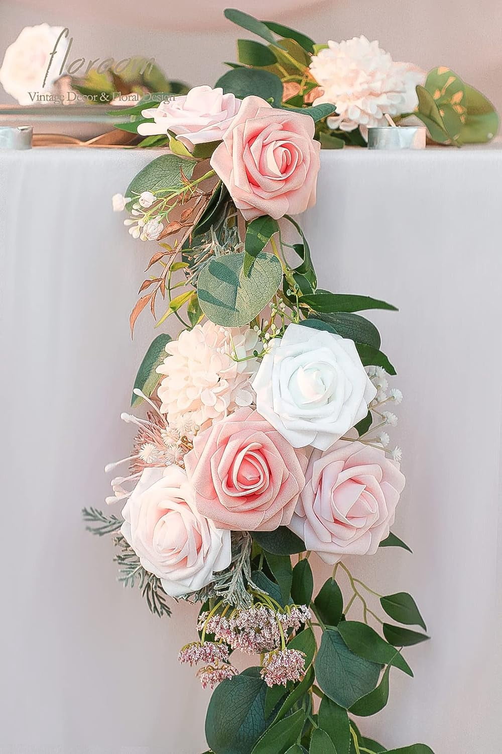Artificial Flowers 25pcs Real Looking Emerald Green Ombre Colors Foam Fake Roses with Stems for DIY Wedding Bouquets Bridal Shower Centerpieces Sage Green Floral Arrangements Tables Decoration
