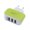 Green *EU Plug, variant on Fairnull 3 USB Ports Home Travel Wall Plug-in AC Charger Adapter for Mobile Phone Tablet