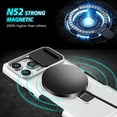 thumbnail image 5 of Rugged Military Grade Drop Protection Hard Back Cover for iPhone 15 Pro 6.1, Scratch Resistant, 15W Magnetic Wireless Charging, Kickstand, Camera Lens Slider, 5 of 7