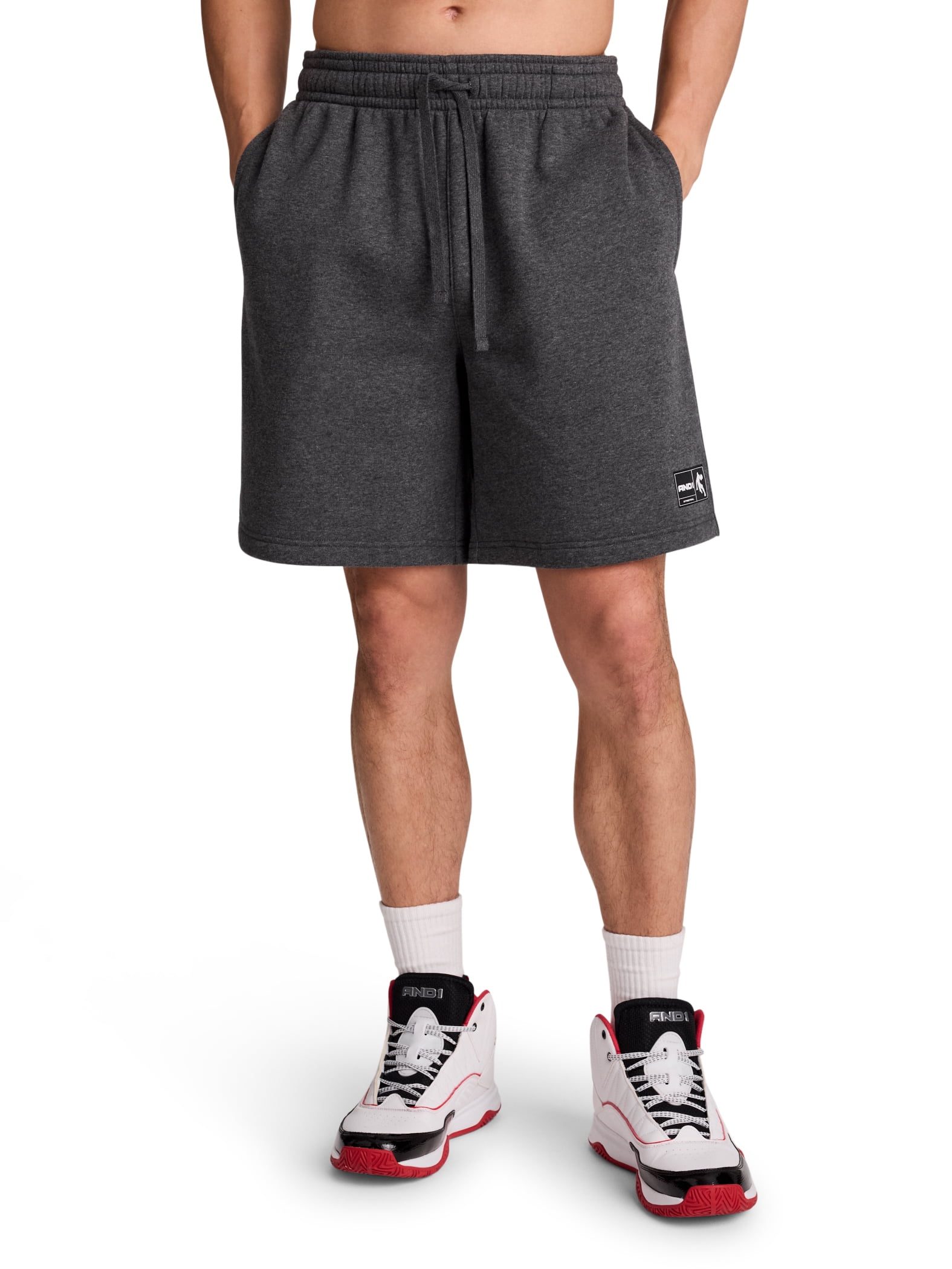 AND1 Men's and Big Men's Free Throw 8" Short, Sizes XS-5XL