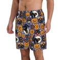 thumbnail image 2 of Kdxio Spooky Cats And Halloween Pumpkins Pattern Mens Casual Shorts - Drawstring Summer Beach Sports Shorts for Men, 2 of 9