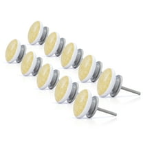 Mascot Hardware Circle Checkered 1-3/5 In. Yellow Cabinet Knob - Pack of 10