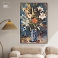thumbnail image 3 of Blue Floral Vase Canvas Floral Vase Wall Art by Art Remedy, Black Frame, 36" x 54", 3 of 7