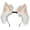 Pink White, variant on Moving Cat Ears Headband Electric Animated Ear Headwear, Fox Style Ear Headpiece Accessory for Parties, Festivals and Dress Up Events