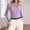Light Purple, variant on Laipiong Womens Tops 2026 Elegant Collar V-Neck Long Sleeve Slim Fitted Ribbed Knit T Shirts Basic Fall Winter Casual Going Out Vacation Clothes