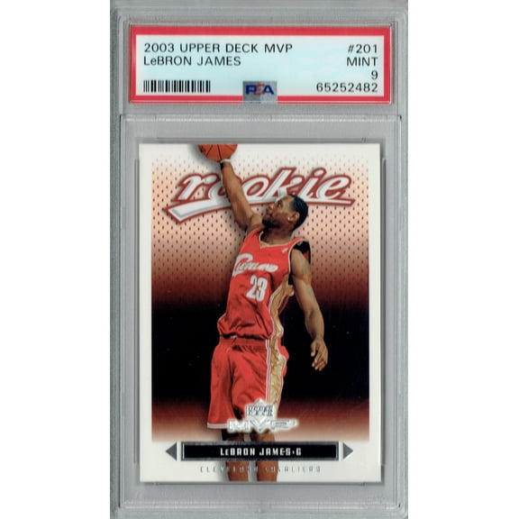 PSA 9 LeBron James 2003 Upper Deck #201 MVP Rookie Card