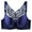 Navy, variant on Women's Bras Women Solid Bra Wire Free Underwear Front Closure Butterfly Backless Bra Big & Tall Size Open Back Sports Bra, Style 1507, Gray 40E