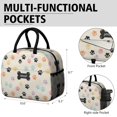 thumbnail image 6 of Bone and Dog Paw Print Beige Pattern Insulated Leakproof Lunch Box for Work, Lunch Bag for Women Men, Loncheras Para Mujer for Beach Travel Picnic Camping, 6 of 6