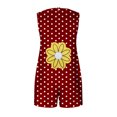 thumbnail image 4 of Pantalones Cortos de las Mujeres para la Moda de Verano Impreso Mono sin Mangas, Ligero Desgaste Atlético de Secado Rápido, 4 of 6