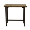 thumbnail image 5 of Alaterre Furniture Pomona 32 in. Compact Writing Desk with Solid Wood Top and Metal Frame – Rustic Industrial Style Small Home Office Desk, Natural, 5 of 10