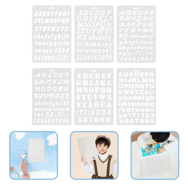 FRCOLOR  6 Pcs Alphabet Tracing Stencil Stencils for Painting Reusable