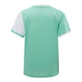 thumbnail image 2 of Eandarui Kids Boys Soccer Jersey Sports Shirt Short Sleeve T-Shirt Quick Dry Breathable Athletic Tops A Light Green M, 2 of 7