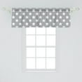 thumbnail image 2 of Ambesonne Modern Window Valance, Art with Big Stars, 54" X 18", White Grey, 2 of 3