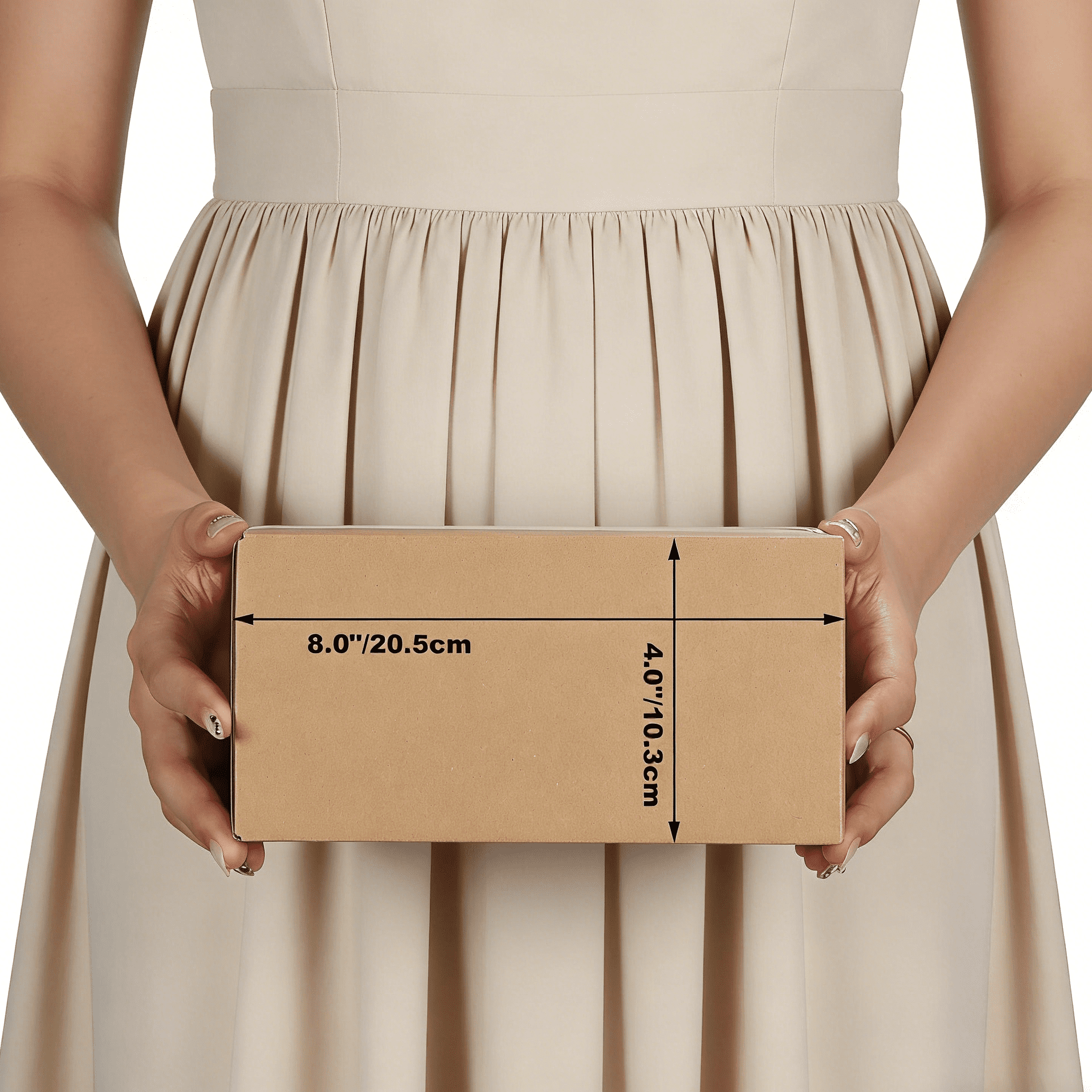 8x4x4 inches Small Shipping Boxes Set of 50, Corrugated Cardboard Boxes for Packing, Mailng, Moving, Brown