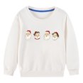 thumbnail image 4 of Odeerbi Kids Boys Girls Christmas Crewneck Sweatshirts Fall Winter Cotton Pullover Sweatshirt Winter Christmas Letter Print Long Sleeve Sweatshirt Kids Clothes White, 4 of 5