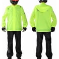 thumbnail image 6 of Motorcycle Rain Suit,Waterproof Hi Vision Reflective Bicycle Rain Coat with Adjustable Hood (Fluo, X-Large), 6 of 8