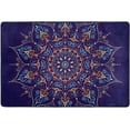 thumbnail image 4 of SKYSONIC 36x24in Purple Mandala Area Rug, Flower Non-Slip Floor Carpet for Indoor Living Dining Room Bedroom, 4 of 7
