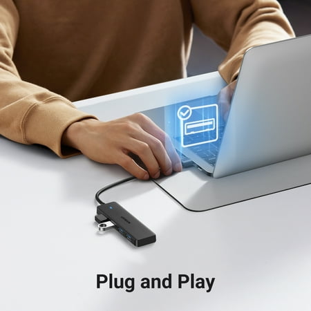 UGREEN USB3.0 ハブ 4ポートハブ 5Gbps高速転送 スリム軽量ハブ 4in1 USB ハブ MacBook/iMac/Surfa