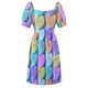 thumbnail image 5 of Patrón de corazs de conversación pequeña Vestido sin mangas de fondo de caramelo ropa de verano para mujer vestidos de ceremonia, 5 of 5