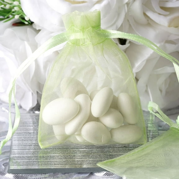 Efavormart 50PCS MINT Organza Gift Bag Drawstring Pouch Wedding Favors Bridal Shower Treat Jewelry Bags - 3"x4"