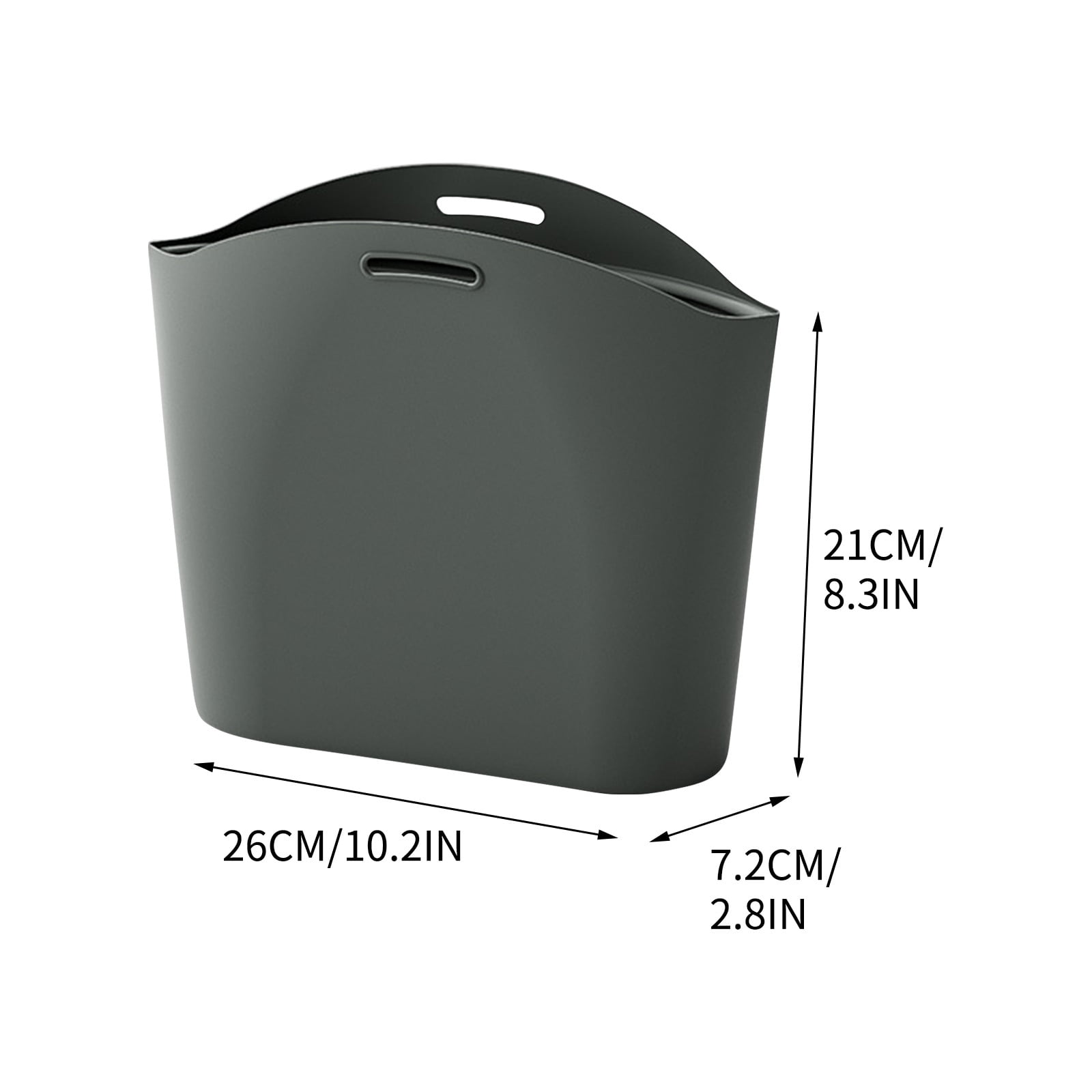 Needhep Wall-mounted Punch- Trash Can, Small Touchless Trash Bin, Mini Trash Can With Lid Bathroom Household Garbage Can With Lid Slimline for Bathroom (Gray)