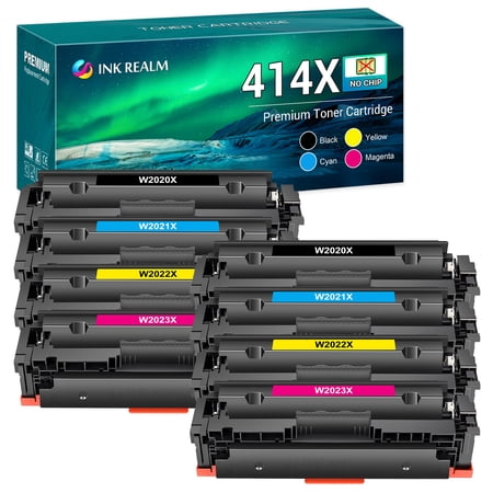 No Chip 414X 414A Toner Cartridge Compatible for HP W2020X 414X W2020A 414A Pro MFP M479fdw M479fdn M454dw M454dn Printer (2x Black  2x Cyan  2x Magenta  2x Yellow  8-Pack) price history on PriceWatchPro