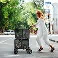 thumbnail image 2 of Gymax 4-in-1 Double Pet Stroller w/ Detachable Carrier Travel Carriage for Cats Black, 2 of 9