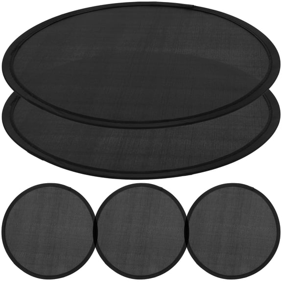 Raindrops 5 Pcs Handheld Portable Folding Fan Travel 25.00X25.00X0.20CM Black