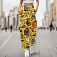 thumbnail image 2 of Halloween Pants for Women Funny Pumpkin Printed Elastic Waisted Jogger Pants with Pockets Lightweight Casual Trendy Relaxed Fit Slacks, 2 of 4