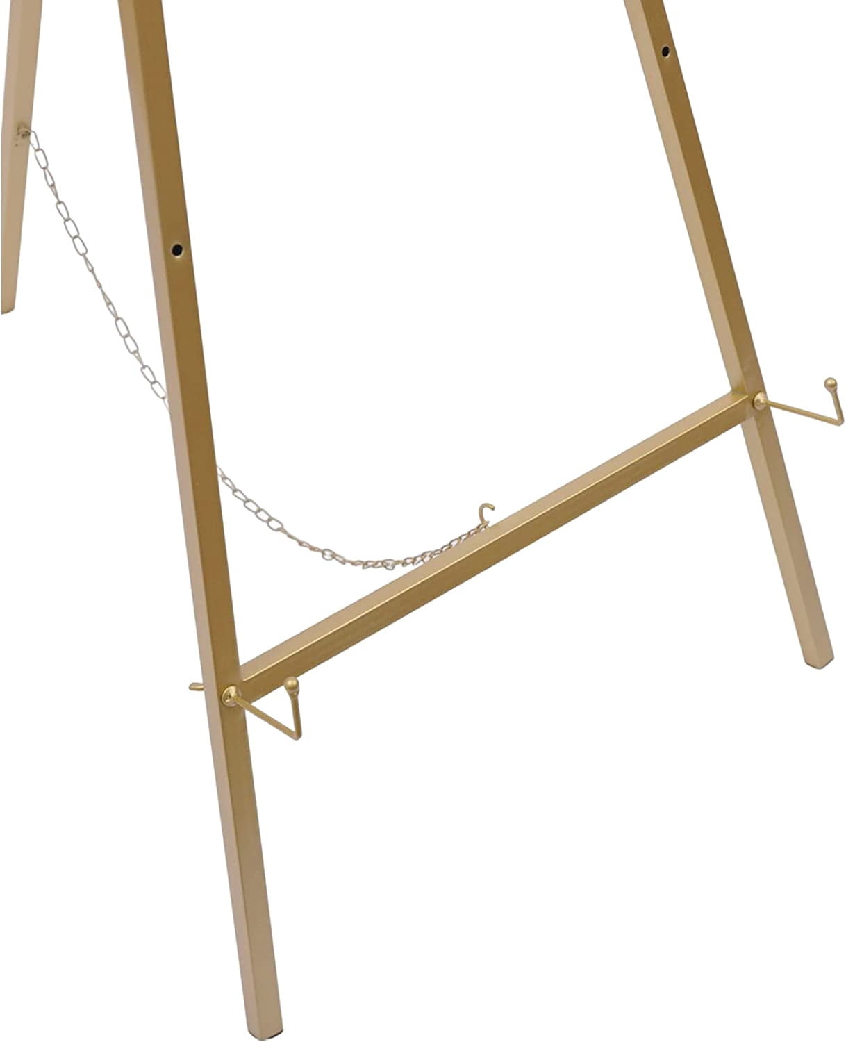 2Pcs Gold Foldable Floor Easel Stand Tall Steel Pipe Wedding Shops Display Rack