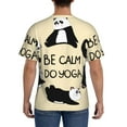 thumbnail image 3 of Bixox Men's Panda Doing Yoga Printed Short Sleeve Skinny Athletic T-Shirt, 3 of 6