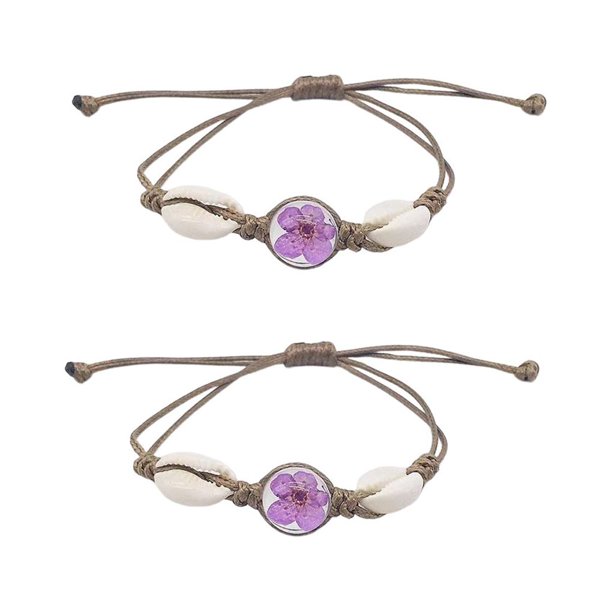 Guardurnaity 2 piezas de portátil decorativa flor patrón reemplazo hecho a mano Adorable brazalete ornamento regalo de cumpleaños Ropa, zapatos y accesorios Miscelánea Púrpura