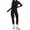 Black, variant on QHFBli Women Long Sleeve Workout Jumpsuit Zip Up Romper Bottom Pants Bodysuit Bodycon