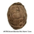 thumbnail image 5 of Lyricalhair Toupee for Men Durable Full PU Mens Toupee Human Hair Replacement System Black Brown Blonde Gray Hairpiece 17R#BROWN/BLONDE MIX WARM TONE, 5 of 7
