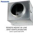 thumbnail image 3 of Panasonic WhisperWarm Ceiling Mount Bathroom Exhaust Fan with LED Light & Heater, 50-80-110 CFM, FV-0511VHL1, 3 of 7